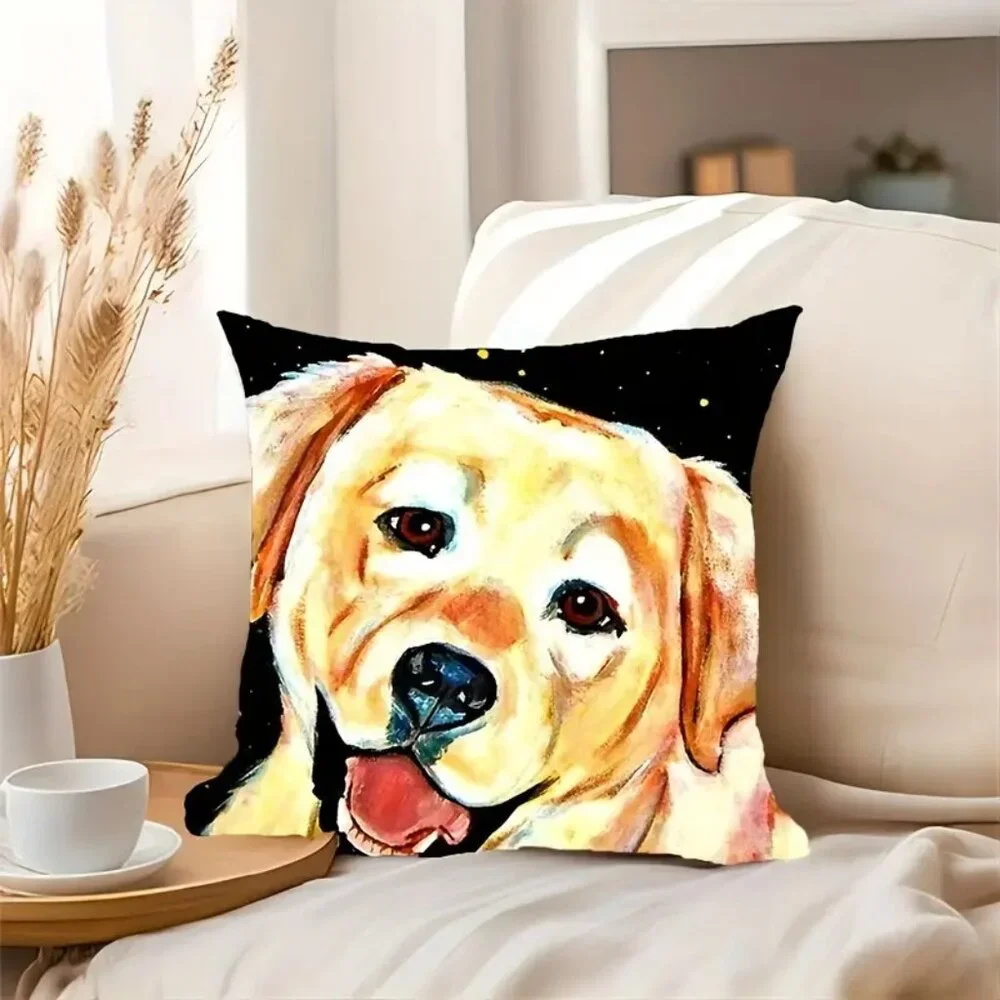 Must Have Chic Yellow Lab Pillow!   18"x18"  Pillow included  NWT - Picture 5 of 5